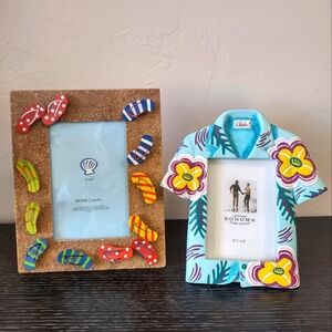 Beach house Beach Theme photo picture frames x 3
